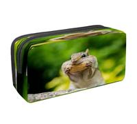 VAPOKF Estuche para lápices con cremallera para niños y niñas, suministros escolares y de oficina, Tiger Prowl on The Road, Alimento para rellenar ardillas, 2.3x8.2x3.9in/6x21x10cm, Estuche para