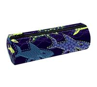 VAPOKF Estuche para lápices de piel sintética con texto en inglés "Danger Shark on The Deepsea", bolsa organizadora de artículos de papelería para estudiantes, bolsa de maquillaje para mujeres, niñas