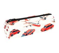 VAPOKF Estuche para lápices de taxi rojo para coche y avión, monedero, bolsa de maquillaje para estudiantes, papelería, escuela, oficina, almacenamiento