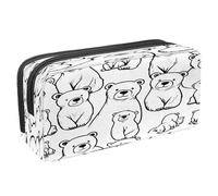 VAPOKF Estuche para lápices, estuche de papelería para estudiantes, para adolescentes, niños, niñas, suministros de oficina escolar, bonito patrón de osos polares