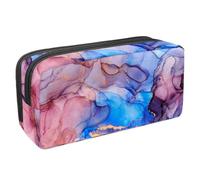 VAPOKF Estuche para lápices, estuche de papelería para estudiantes, para adolescentes, niños, niñas, suministros de oficina escolar, arte fluido abstracto de lujo, multicolor, 2.3x8.2x3.9in/6x21x10cm,