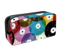 VAPOKF Estuche para lápices, estuche de papelería para estudiantes, para adolescentes, niños, niñas, suministros de oficina escolar, tarjetas de CD de colores, multicolor, 2.3x8.2x3.9in/6x21x10cm,