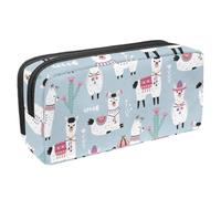 VAPOKF Estuche para lápices, estuche de papelería para estudiantes, para adolescentes, niños, niñas, suministros de oficina escolar, llama alpaca con cactus, multicolor, 2.3x8.2x3.9in/6x21x10cm,