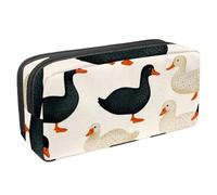 VAPOKF Estuche para lápices, estuche de papelería para estudiantes, para adolescentes, niños, niñas, suministros de oficina escolar, patos indios blancos y negros, multicolor, 2.3x8.2x3.9in/6x21x10cm,