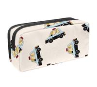 VAPOKF Estuche para lápices, estuche de papelería para estudiantes, para adolescentes, niños, niñas, suministros de oficina escolar, taxi de dibujos animados, multicolor, 2.3x8.2x3.9in/6x21x10cm,