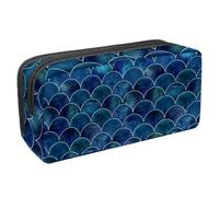 VAPOKF Estuche para lápices, estuche de papelería para estudiantes, para adolescentes, niños, niñas, suministros de oficina escolar, patrón de escamas de sirena de Sea-Maid, multicolor, 2.3x8.2x3.9in