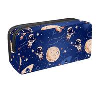 VAPOKF Estuche para lápices, estuche de papelería para estudiantes, para adolescentes, niños, niñas, suministros de oficina escolar, cohetes espaciales de dibujos animados astronautas, multicolor,
