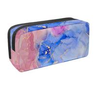 VAPOKF Estuche para lápices, estuche de papelería para estudiantes, para adolescentes, niños, niñas, suministros de oficina escolar, ondas de lujo y remolinos dorados, multicolor,