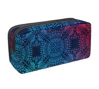 VAPOKF Estuche para lápices, estuche de papelería para estudiantes, para adolescentes, niños, niñas, suministros de oficina escolar, mandala ornamental de lujo, multicolor, 2.3x8.2x3.9in/6x21x10cm,