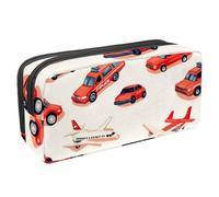 VAPOKF Estuche para lápices, estuche de papelería para estudiantes, para adolescentes, niños, niñas, suministros de oficina escolar, taxi rojo y avión, multicolor, 2.3x8.2x3.9in/6x21x10cm, Organizador