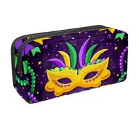 VAPOKF Estuche para lápices, estuche de papelería para estudiantes, para adolescentes, niños, niñas, suministros de oficina escolar, carnaval de Mardi Gras, multicolor, 2.3x8.2x3.9in/6x21x10cm,