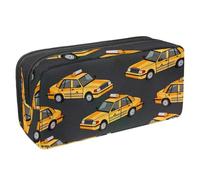 VAPOKF Estuche para lápices, estuche de papelería para estudiantes, para adolescentes, niños, niñas, suministros de oficina escolar, taxi amarillo, multicolor, 2.3x8.2x3.9in/6x21x10cm, Organizador de