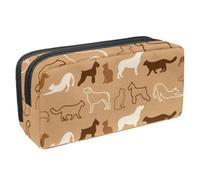 VAPOKF Estuche para lápices, estuche de papelería para estudiantes, para adolescentes, niños, niñas, suministros de oficina escolar, gatos y perros amigos, multicolor, 2.3x8.2x3.9in/6x21x10cm,