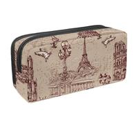 VAPOKF Estuche para lápices, estuche de papelería para estudiantes, para adolescentes, niños, niñas, suministros de oficina escolar, The River Seine Notre Dame, multicolor, 2.3x8.2x3.9in/6x21x10cm,