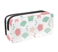 VAPOKF Estuche para lápices, estuche de papelería para estudiantes, para adolescentes, niños y niñas, suministros de oficina escolar, color rosa, estrella de mar, concha y tortuga verde, multicolor,