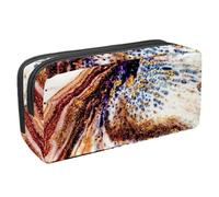 VAPOKF Estuche para lápices, estuche de papelería para estudiantes, para adolescentes, niños y niñas, suministros de oficina escolar, mármol artístico brillante de lujo, multicolor,