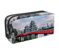 VAPOKF Estuche para lápices, estuche de papelería para estudiantes, para adolescentes, niños y niñas, suministros de oficina escolar - Matsumoto Castle Japan, multicolor, 2.3x8.2x3.9in/6x21x10cm