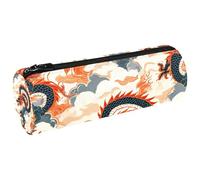 VAPOKF Estuche para lápices, monedero y maquillaje, diseño de dragones tradicionales orientales, para estudiantes, papelería, escuela, oficina