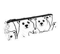 VAPOKF Estuche sin costuras con diseño de osos polares, monedero, bolsa de maquillaje para estudiantes, papelería, escuela, oficina, almacenamiento