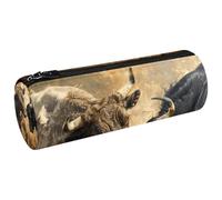 VAPOKF Fighting Bulls - Estuche de lona para lápices, monedero, bolsa de maquillaje para estudiantes, papelería, escuela, oficina, almacenamiento, multicolor, 20x6.3cm/7.9x2.5in, Estuches