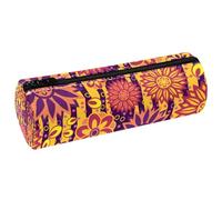 VAPOKF Florals Blossom - Estuche de piel sintética para lápices, organizador de papelería para estudiantes, bolsa de maquillaje para mujeres, niñas, niños, suministros escolares y de oficina