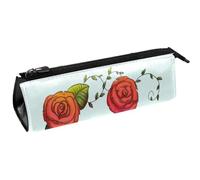 VAPOKF Flowers and Thank You - Bolsa compacta con cremallera para bolígrafos, artículos de papelería, lápices, cosméticos, multicolor, 5.5 ×6 ×20CM/2.2x2.4x7.9 in, Organizador de bolsas