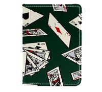 VAPOKF Flush of Spades - Funda de piel para tarjetas de póquer, 11,5 x 16,5 cm, multicolor, 11.5x16.5cm/4.5x6.5 in, Vintage