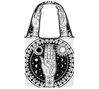 VAPOKF Fortune Teller - Bolsas de mano de lona para mujer, bolsas de hombro grandes, reutilizables, bolsa de transporte para escuela, trabajo, oficina, viajes, compras, casual