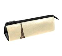 VAPOKF Francia Travel Bridge River Paris Tower - Estuche para bolígrafos, artículos de papelería, lápices, cosméticos, bolsa compacta con cremallera