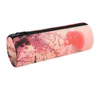 VAPOKF Fuji Mount - Estuche japonés de lona con diseño de flor de cerezo, monedero, bolsa de maquillaje para estudiantes, papelería, escuela, oficina, almacenamiento, multicolor, 20x6.3cm/7.9x2.5in,