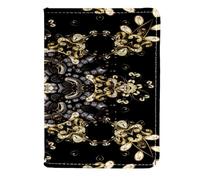 VAPOKF Funda de piel con diseño de mandala dorada para pasaporte, 11,5 x 16,5 cm, multicolor, 11.5x16.5cm/4.5x6.5 in, Vintage