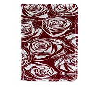 VAPOKF Funda de piel con diseño de rosas sin costuras para pasaporte, 11,5 x 16,5 cm, multicolor, 11.5x16.5cm/4.5x6.5 in, Vintage