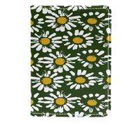 VAPOKF Funda de piel para pasaporte, diseño floral de manzanilla, sin costuras, 11,5 x 16,5 cm, multicolor, 11.5x16.5cm/4.5x6.5 in, Vintage