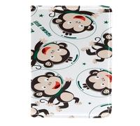 VAPOKF Funny Monkey Astronaut in Space - Funda de piel para pasaporte, 11,5 x 16,5 cm, multicolor, 11.5x16.5cm/4.5x6.5 in, Vintage