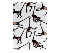 VAPOKF Funny Monkey - Funda de piel para pasaporte con cola larga, 11,5 x 16,5 cm, multicolor, 11.5x16.5cm/4.5x6.5 in, Vintage