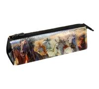 VAPOKF Galloping Horses - Bolsa para bolígrafos, artículos de papelería, bolsa de cosméticos, bolsa compacta con cremallera, multicolor, 5.5 ×6 ×20CM/2.2x2.4x7.9 in, Organizador de bolsas