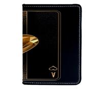 VAPOKF Gold Ace of Hearts - Funda de piel para pasaporte, tarjeta de póquer, 11,5 x 16,5 cm, multicolor, 11.5x16.5cm/4.5x6.5 in, Vintage