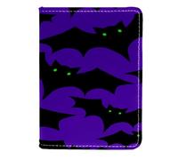 VAPOKF Green Eyes - Funda de piel para pasaporte, diseño de murciélagos de Halloween, 11,5 x 16,5 cm, multicolor, 11.5x16.5cm/4.5x6.5 in, Vintage