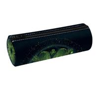 VAPOKF Green Lucky Clover - Estuche de piel sintética para lápices, monedero, cosméticos, maquillaje, papelería, escuela, oficina, almacenamiento