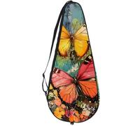 VAPOKF Grunge Butterfly - Bolsa para raqueta de tenis, funda para raqueta de tenis, bolsa de pala, capacidad para hasta 2 raquetas