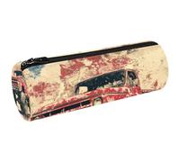 VAPOKF Grunge - Estuche de lona con diseño de coche monstruoso rojo, monedero, bolsa de maquillaje para estudiantes, papelería, escuela, oficina, almacenamiento