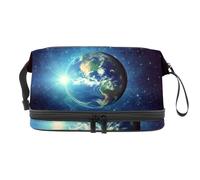 VAPOKF Howl at The Moon Threesome - Divertida bolsa de cosméticos para mujeres y niñas, neceser de viaje para maquillaje, práctica bolsa organizadora con compartimento para cepillos, Multicolor 9