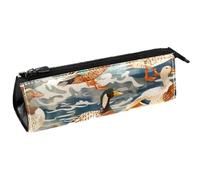 VAPOKF Indian Runner Ducks - Bolsa compacta con cremallera para bolígrafos, lápices, cosméticos, bolsa compacta