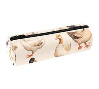 VAPOKF Indian Runner Ducks - Estuche de piel para lápices, monedero, cosméticos, maquillaje, papelería, escuela, oficina, almacenamiento