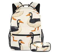 VAPOKF Indian Runner Ducks - Juego de mochila escolar para adolescentes, niñas, niños, mochila para estudiantes, mochila con estuche para lápices para primaria, secundaria, secundaria y secundaria