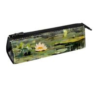 VAPOKF Indian Runner Ducks on Lotus Pond - Bolsa para bolígrafos, artículos de papelería, bolsa de cosméticos, bolsa compacta con cremallera