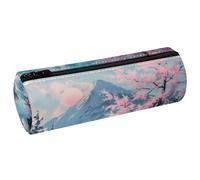 VAPOKF Japan Mount Fuji - Estuche de piel para lápices, monedero, cosméticos, maquillaje, para estudiantes, papelería, escuela, oficina, almacenamiento, multicolor, 20x6.3cm/7.9x2.5in, Estuche para