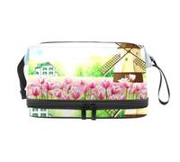 VAPOKF Japan Mount Fuji - Neceser de viaje para mujeres y niñas, bolsa organizadora de maquillaje con compartimento para brochas, Multicolor 10, 27x15x14 cm/10.6x5.9x5.5 in, Estuche de belleza