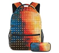 VAPOKF Juego de mochila escolar de mesa de matemáticas para adolescentes, niñas, niños, mochila para estudiantes, mochila con estuche para lápices para primaria, secundaria, secundaria y secundaria