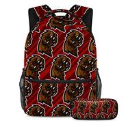 VAPOKF Juego de mochila escolar para adolescentes y niños, mochila para estudiantes con estuche para lápices para la escuela, garra de ataque de oso grizzly, multicolor, Talla única, Juegos de